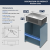 27-calowe zlewozmywaki kuchenne Undermount z pojedynczą komorą, wykonane ręcznie ze stali nierdzewnej SUS304